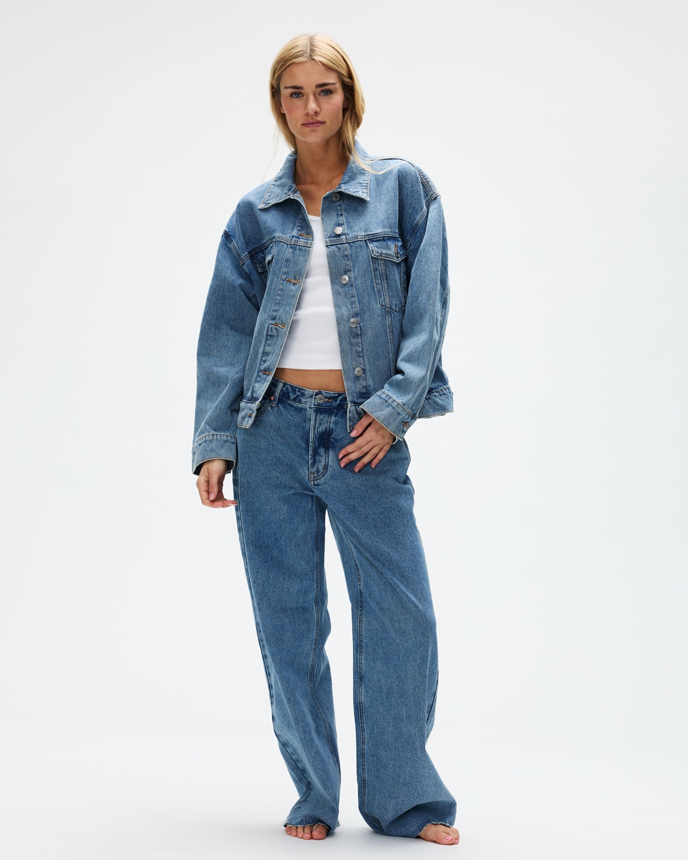 Oversized Denim Jacket - Vintage Wash