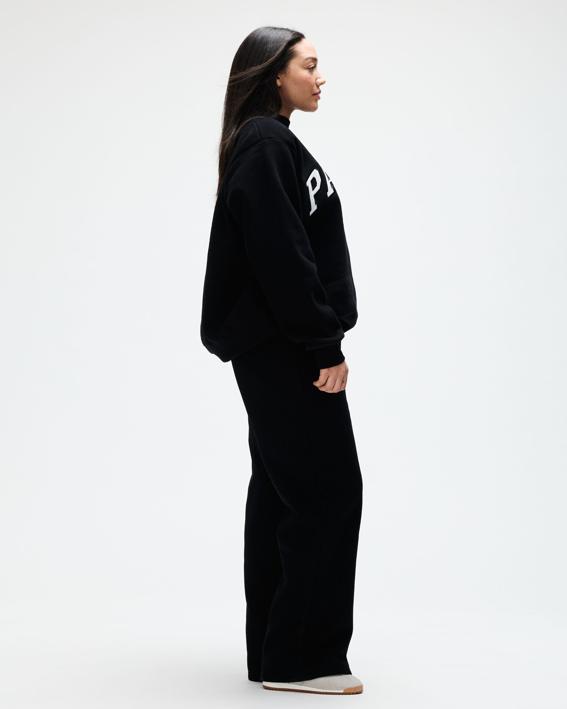 Varsity Mockneck - Black + White