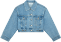 adjustable denim jacket -vintage wash
